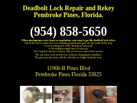 Deadbolt Lock Rekey   Repair Pembroke Pines (954) 858-5650 Chuck The L