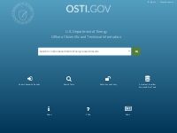 OSTI.GOV | U.S. Department of Energy Office of Scientific and Technica