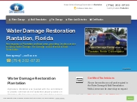 Water Damage Restoration & Mold removal Plantation, Florida | (754) 20