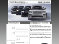 Used Range Rover | How sell used Range Rover for cash