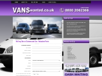 Sell my Van Online | Valuation Form sell Van