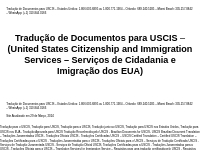 Traduo de Documentos para USCIS   Estados Unidos: 1.866.605.6895   W