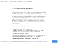 About Google s Community Guidelines - Google