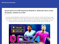 Download DLS 24 APK Mod from MediaFire: Unlimited Coins, Gems, Diamond