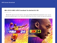 NBA 2K24 MOD APK Download for Android   iOS | APK Games Download