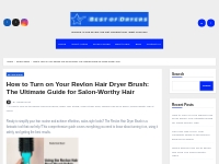 How to Turn on the Revlon Hair Dryer Brush - Best of Dryers