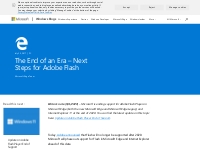 The End of an Era - Next Steps for Adobe Flash - Microsoft Edge Blog