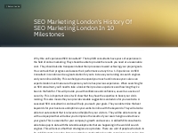SEO Marketing London's History Of SEO Marketing London ...