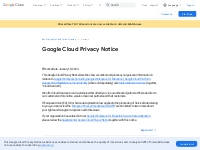 Google Cloud Privacy Notice