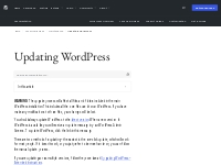 Updating WordPress   WordPress Codex