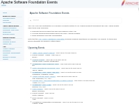 Apache Software Foundation Events