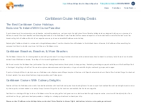 Caribbean Cruise Holidays | Caribbean Cruises | Cruise Paradise