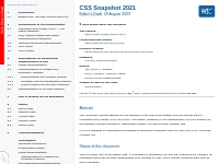 CSS Snapshot 2021