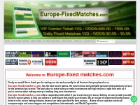 Europe Fixed Matches, Betting Predictions, Professional Tips Rigged