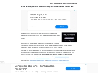 Free Anonymous Web Proxy 2024 - Hide From You [Fast Server]
