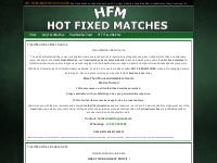 HOT FIXED MATCHES 100% SURE - Best Fixed Matches, Fixed Matches Site 1