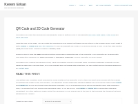 QR Code and 2D Code Generator - Kerem Erkan