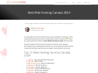 Best Web Hosting Canada 2023 [Updated Reviews + Comparison]