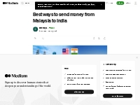 Best ways to send money from Malaysia to India | by Bennetjos | Medium
