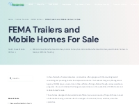 FEMA Trailers and Mobile Homes For Sale