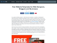 ? 317 Free Website Templates and Themes for Web Designers, Bloggers