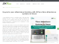  ZKTeco Time Attendance Systems in Oman | AIMS Security Systems   Trad