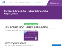 Netgear Extender Setup | New Extender Setup / mywifiext