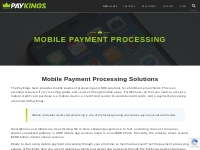 Mobile Phone Credit Card Processing | Paykings