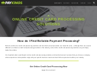 Online Credit Card Processing Solutions | Paykings