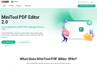 MiniTool PDF Editor - All-in-one Free PDF Editing Software