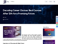 Decoding Career Choices: Best Courses After 12th for a