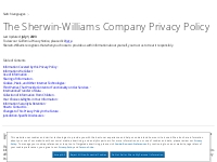 Sherwin Williams - Privacy Policy