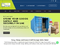 Self Storage Dubai | Personal Storage Facility Dubai UAE