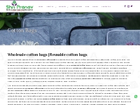  		Wholesale Cotton Bags | Reusable Cotton Bags | Shri Pranav TextileO