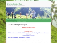 Sri Lanka trekking Tour Program   Sri Lanka Trekking Club