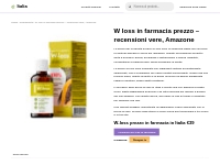W Loss In Farmacia Prezzo - Recensioni Vere, Amazone
