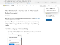 Use Microsoft Translator in Microsoft Edge browser - Microsoft Support