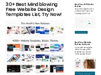 30+ Best Mindblowing Free Website Design Templates List, Try Now!