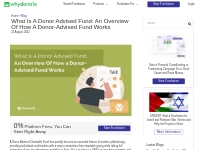 What Is A Donor Advised Fund: An Overview Of How A Donor Advised Fund 