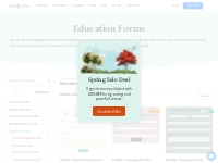 Education Forms - Online Templates | FREE | 123FormBuilder