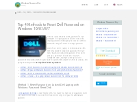 How to Reset Dell Password with Dell Password Reset Disk