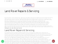 Land Rover/Range Rover Repair   Service Centre in Dubai --AAA Service 