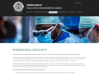 International Applicants - American Board of Facial Plastic and Recons