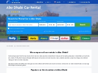 Abu Dhabi Car Rental from EUR14 / $16 / £12 Daily | Cheap Deals!