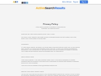 Active Search Results - Privacy Policy