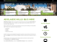 Adelaide Hills Bus Hire - Adelaide Bus Company