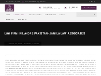 Law firm in Lahore Pakistan-Jamila Law Associates -