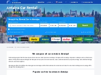 Antalya Car Rental from EUR2 / $3 / 2 Daily | Cheap Deals!