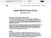 Legal - Website Terms of Use - Apple