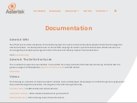 Documentation   Asterisk